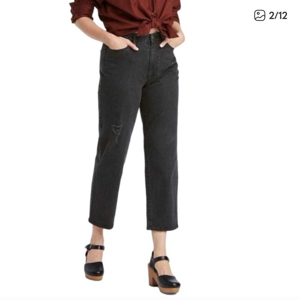 Target Universal Thread Women's Curvy Vintage Black Straight Leg Jeans